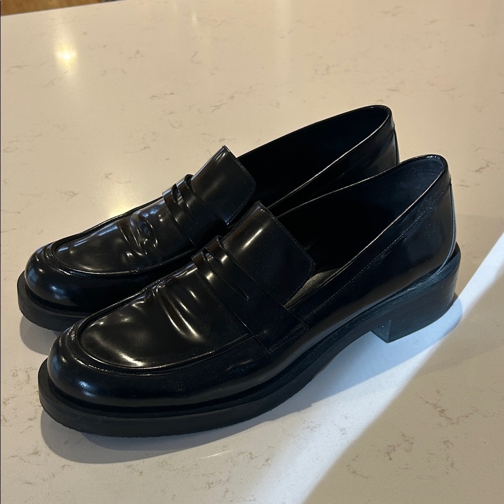 Stuart Weitzman Palmer Bold Loafer black NEW excellent 41 women’s.